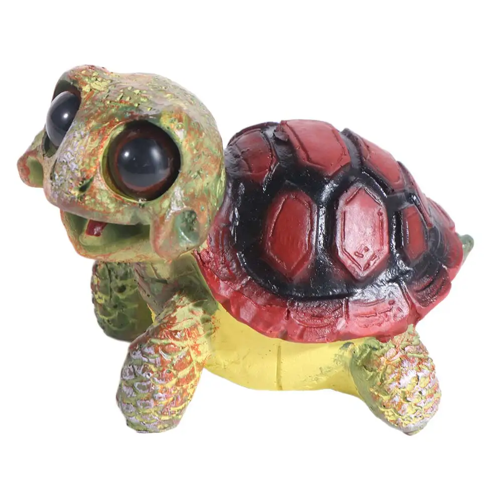 

Collectible Big Eyed Turtle Ornament Cartoon Crafts Sea Turtle Figurine Lucky 10.5cm Marine Life Ornaments Children Toys