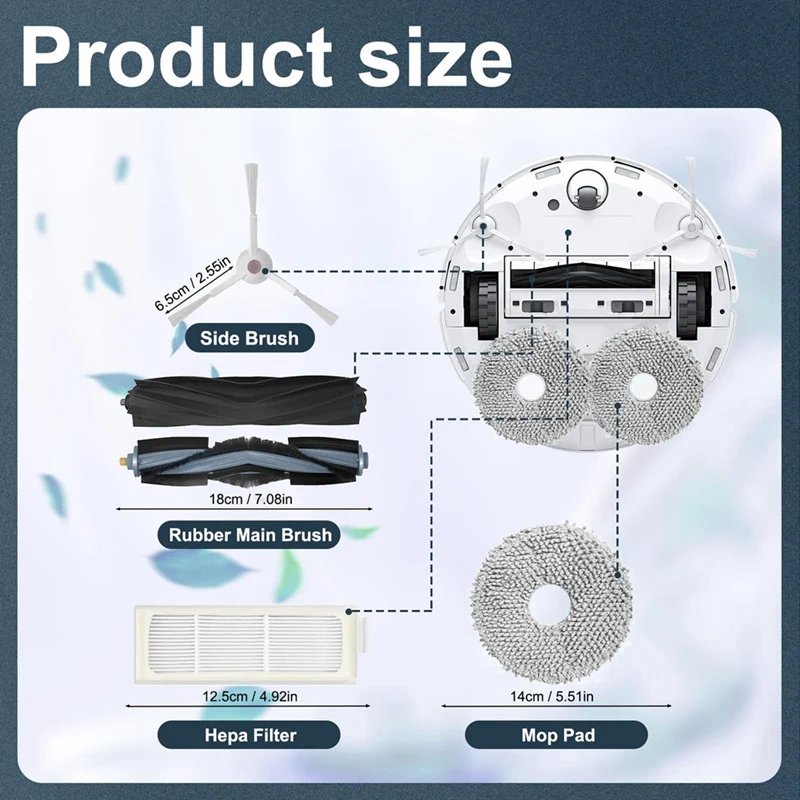 Sacos de poeira antibacterianos para aspirador robô, Peças de reposição, Acessório para Ecovacs Deebot T20E OMNI e T20 OMNI