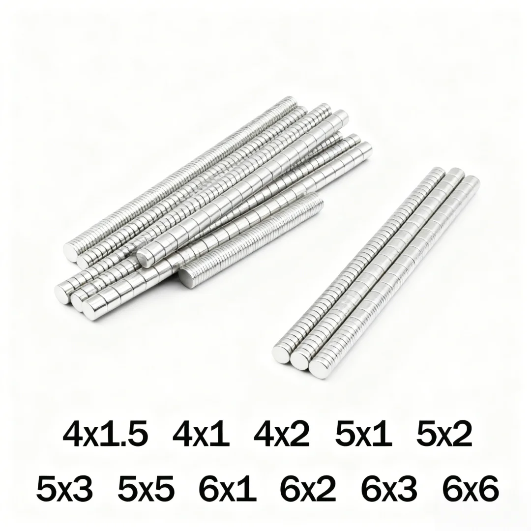 Imán súper fuerte N35 redondo magnético NdFeB potente imán de neodimio imanes de refrigerador ﻿   4x2 5x2 5x3 6x2 6x3 mm