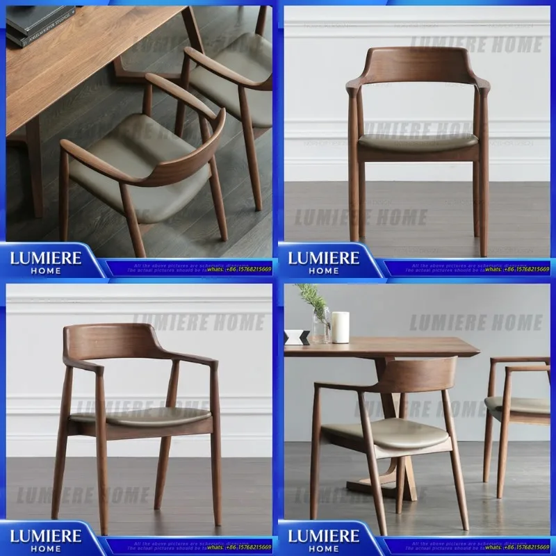 

Скандинавский обеденный стул из массива дерева, кофейня из ясеня, ресторан, простой стул со спинкой, стул для конференц-зала, скандинавский стиль