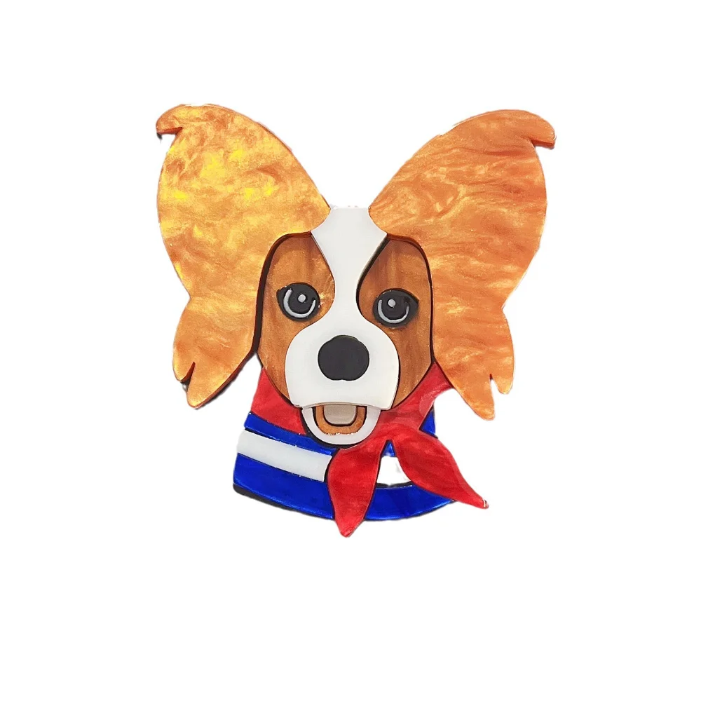 Navy Wind Inspector King Beagle Pin Acetic Acid Sheet Acrylic Brooch Banquet Formal Coat and Suit Decoration Accessories
