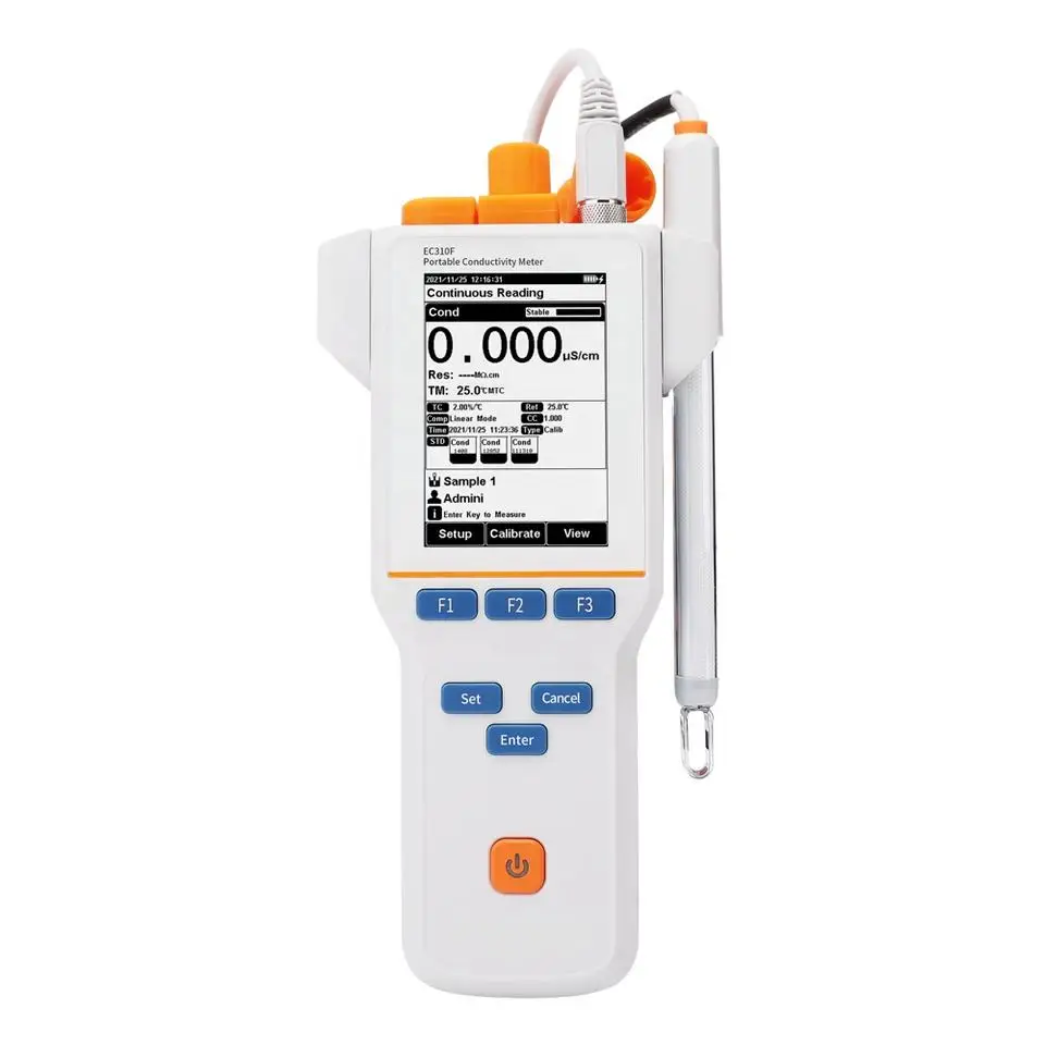 EC310F Digital Portable Electrical Oil Water PH Conductivity Meter With Data Capacity 500 Sets