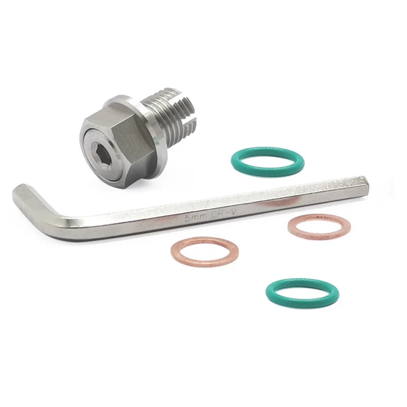 

Stainless Steel Self Tapping Repair Screws Oil Pan Drain Plug Kit with O Ring for Toyota Nissan Geely