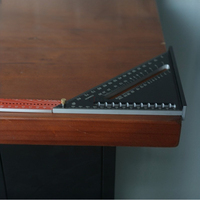 New Woodworking Triangle Ruler Foldable with Magnet Fixed Measuring Tool Adjustable Angle 7-inch Aluminum Alloy Triangle Plate