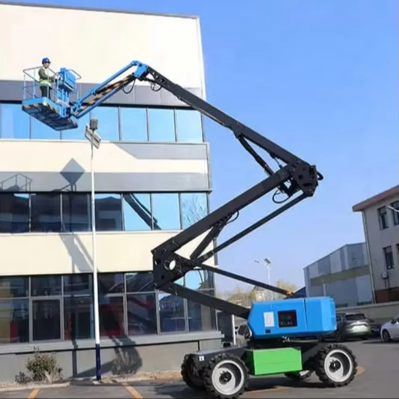 18m Towable Boom Spider Boom Lift Fully Self-propelled Curved Arm Lift Man Basket Platform