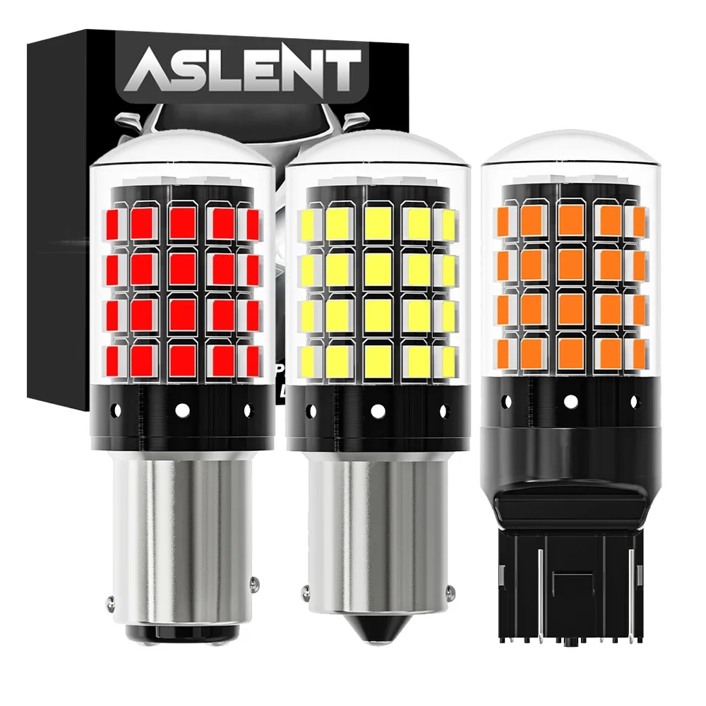 

2x 1156 BA15S P21W BAU15S PY21W 1157 P21/5W BAY15D 7443 7440 LED Bulbs 2835 54smd CanBus Lamp for Turn Signal Reverse Tail Light