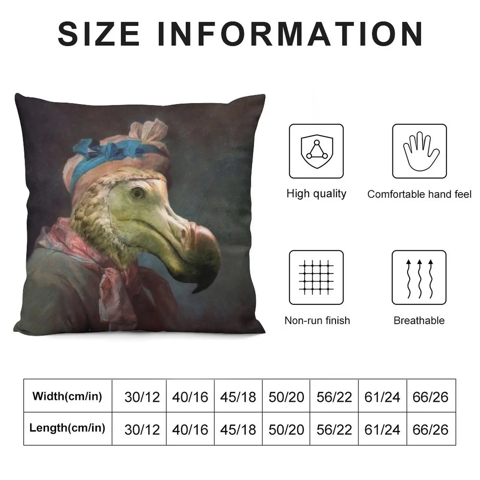 Dodo bird - Chardin - self portrait Throw Pillow Decorative Cushions sleeping pillows Sofa Cushion pillow