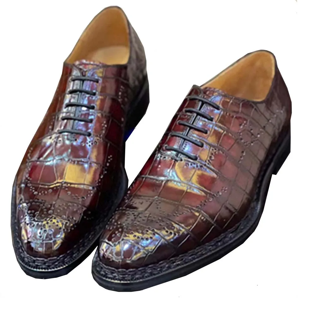 leimanxiniu  Crocodile Men formal shoes   handmade  men  shoe for male