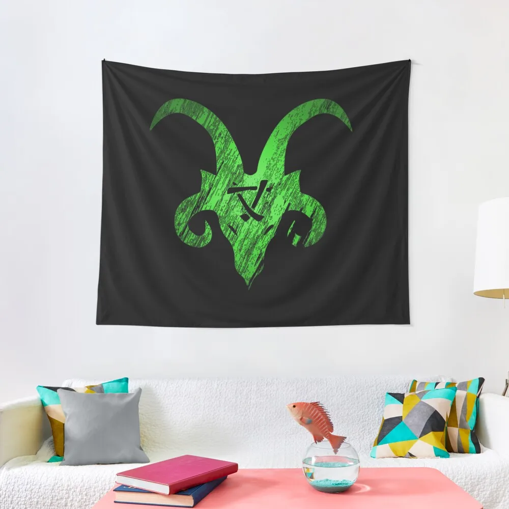 

Green King Horned Rat Tapestry Outdoor Decoration Aesthetic Room Decor Wall Tapestries Tapestry