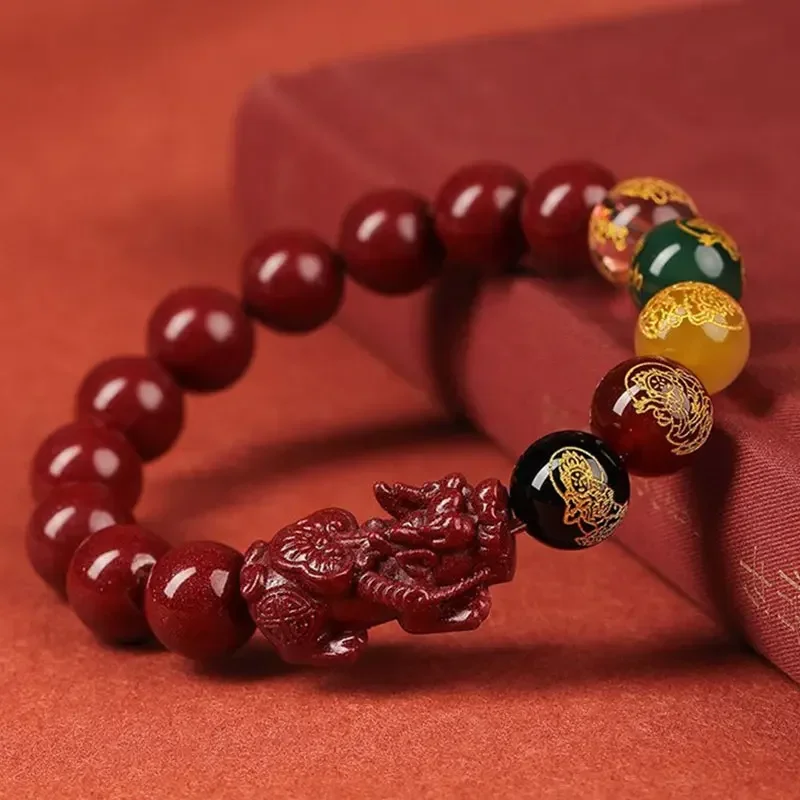 

FengShui Pixiu Charms Cinnabar Bracelet Pixiu Bring Wealth Good Luck Bracelet Chinese Fengshui Charm Bracelets Jewelry