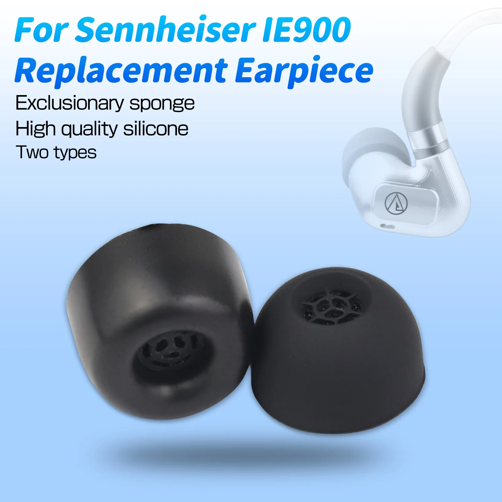 OKCSC Sennheiser IE900 Almofada de backup para fone de ouvido Sennheiser IE900 e outros fones de ouvido tipo canal auditivo do mesmo tamanho
