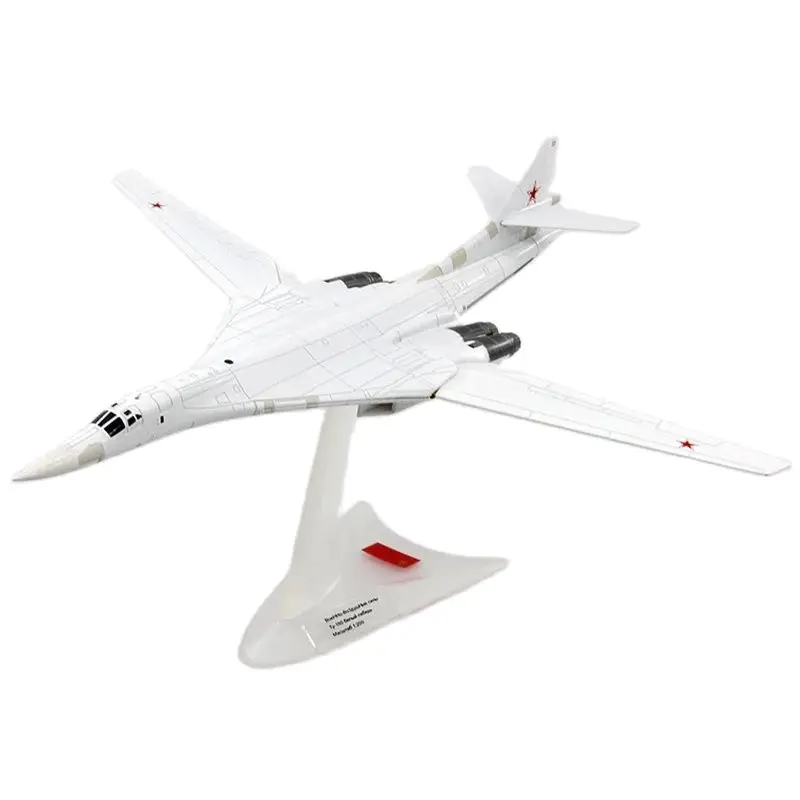 

Diecast Soviet Air Force TU-160 White Swan Long Range Strategic Bomber Alloy Model 1:200 Scale Toy Gift Collection Simulation