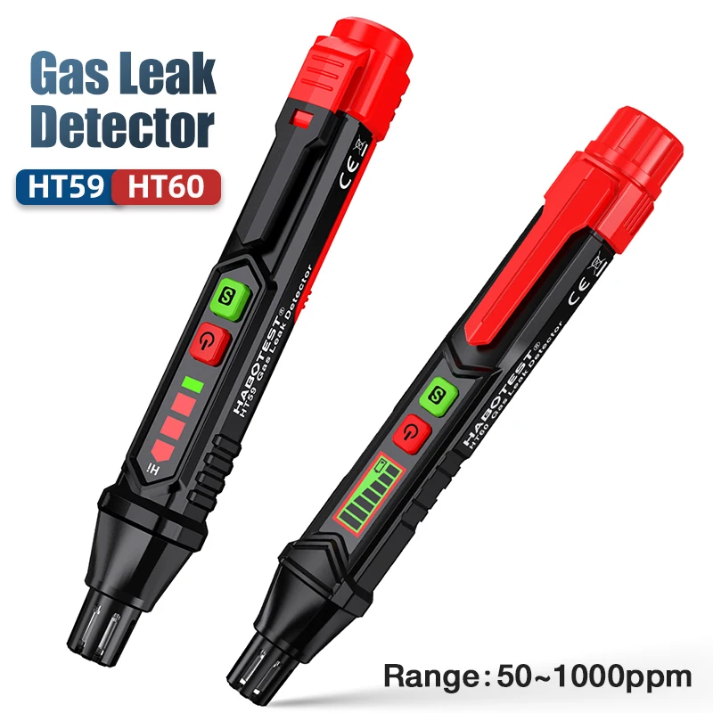Erdgasleckdetektor mit akustischem und visuellem Alarm, tragbarer Gasschnüffler zur Lokalisierung