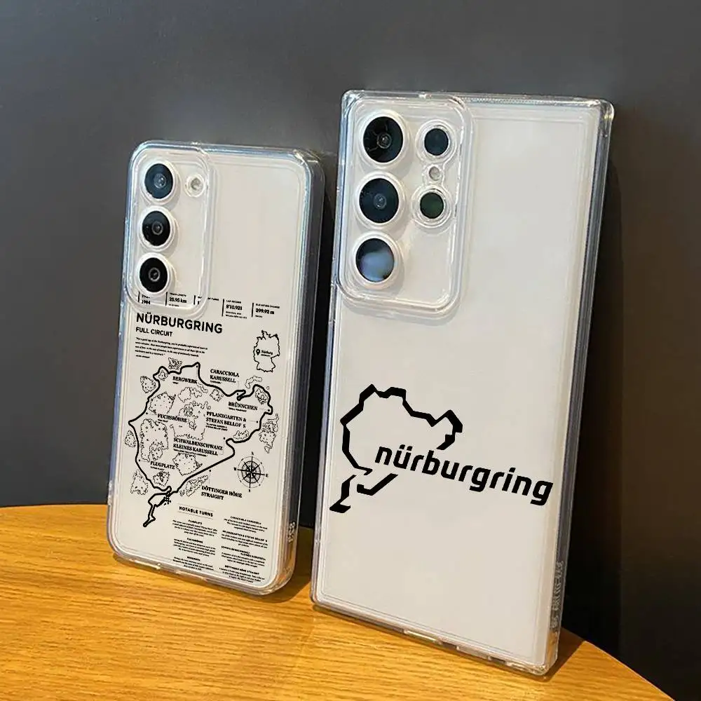 Nurburgring Nordschleife Racing  Phone Case For Samsung Galaxy S24 S25 S23 S22 S21 Transparent Cover Case