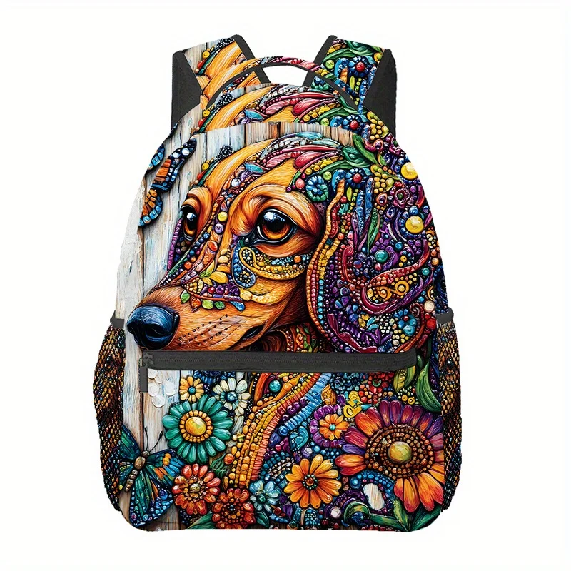 Dachshund Dog Backpack Travel and Hiking Backpack Computer Backpack Comfortable and Lightweight Suitable for Beach Yoga Trips