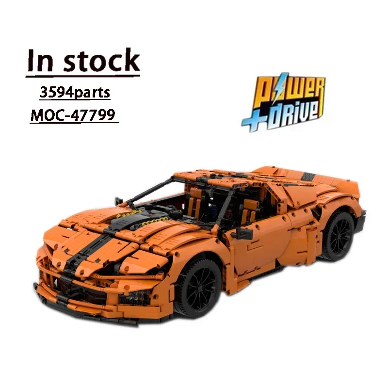 NEW 1:8 Scale GT Z88 MOC-47799 Technologys Building Block Remote Control Power Sports Car Assembly Toys Model Boy Birthday Gifts