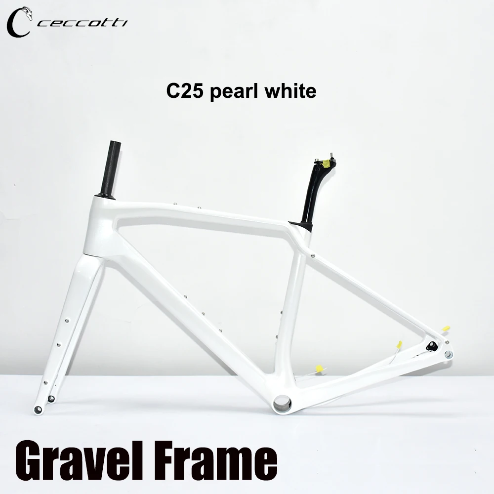 

Carbon Frame for Gravel Bike, Full Inner Cable, Customized Color Bicycle Framework