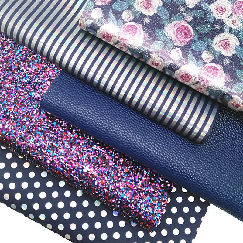 Фиолетовые блестящие листы, розы, глянцевые блестящие полоски в горошек, искусственная личи для творчества, 21x29 см, Y174