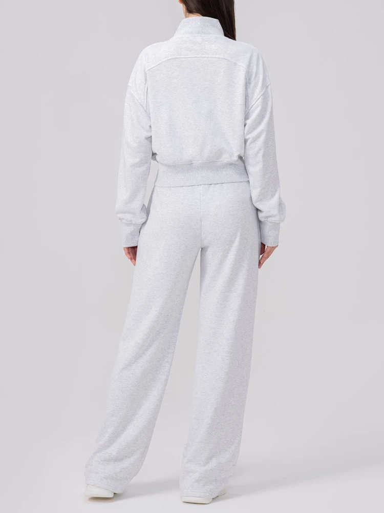 VITALINOVO Women’s 2 Piece Outfits Full Zip Sweatshirt & Wide Leg Pants Airport Travel Lounge Matching Sets Sweatsuits Clothing