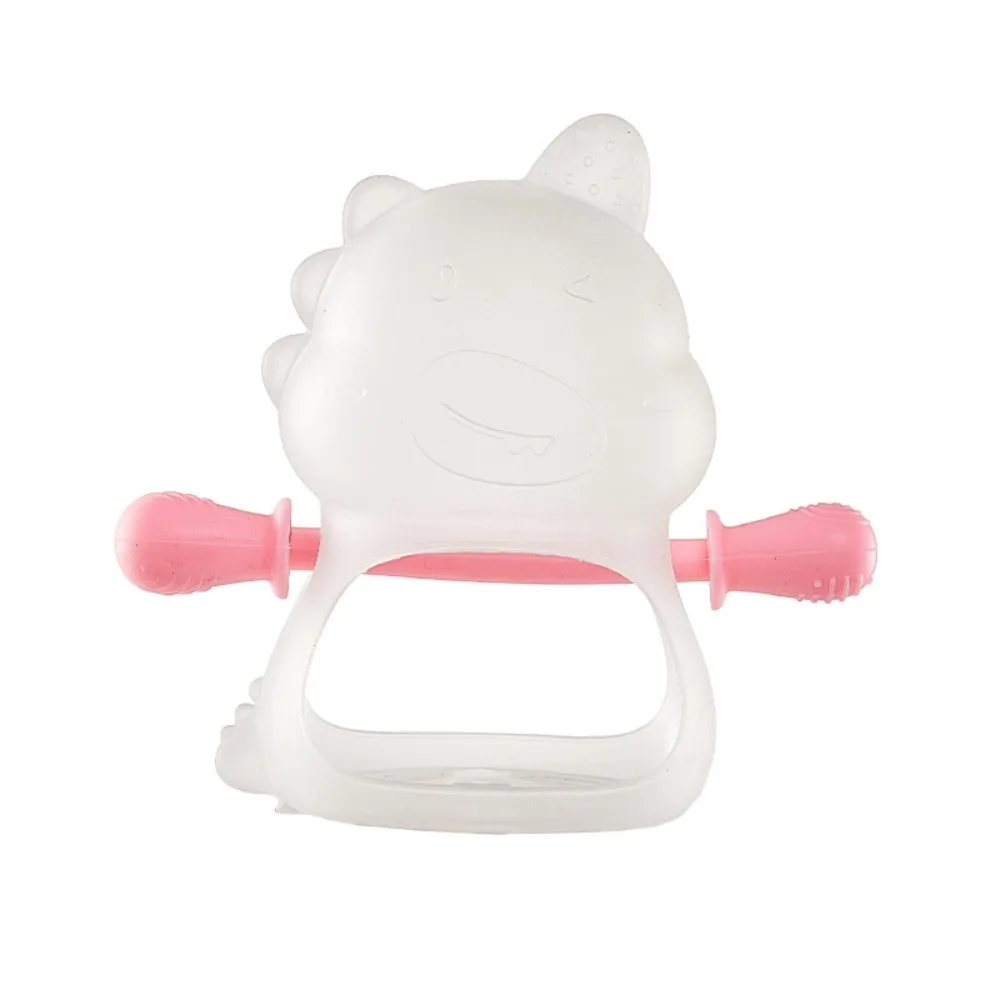 

Comfortable Silicone Teether Gloves Anti-Eating Washable Hand Teether Dinosaur Portable Kids Teething Toys Infant