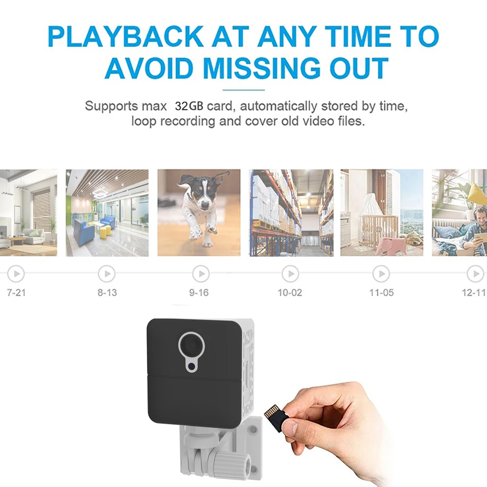 W6 Mini Smart Wireless Home Security Camera WiFi Remote View Super small IP Surveillance Camera Motion detection alert