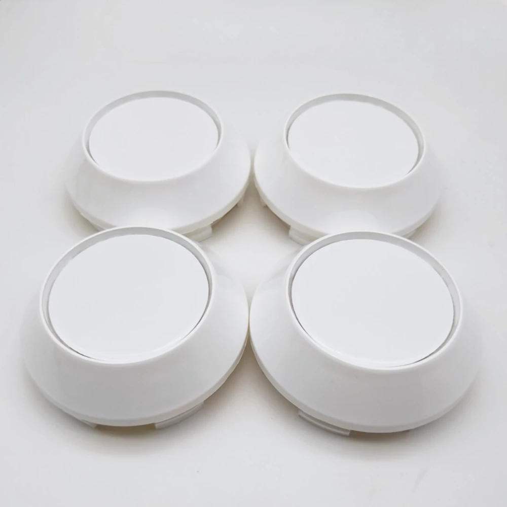 4pcs White No Logo Emblem Car Wheel Center Caps High Cap Whites 60MM 65MM 68MM 69MM Wheels Hub Rim Hubcaps Cover Car Accessories view 2
