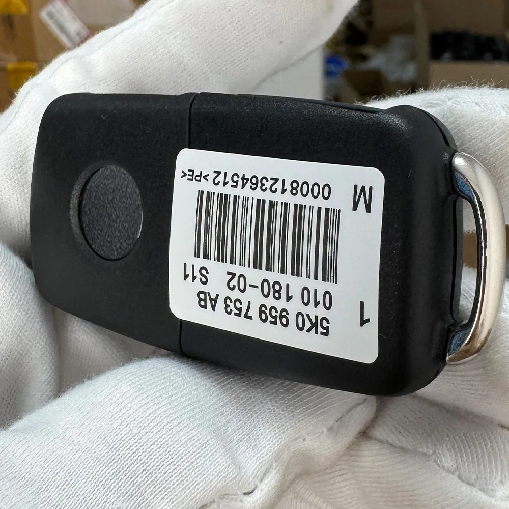 YOCASTY OEM 5K0837202AD llave remota abatible para VW Touran Jetta Tiguan Transporter PASSAT GOLF POLO 433Mhz integrado 48 CHIPD48