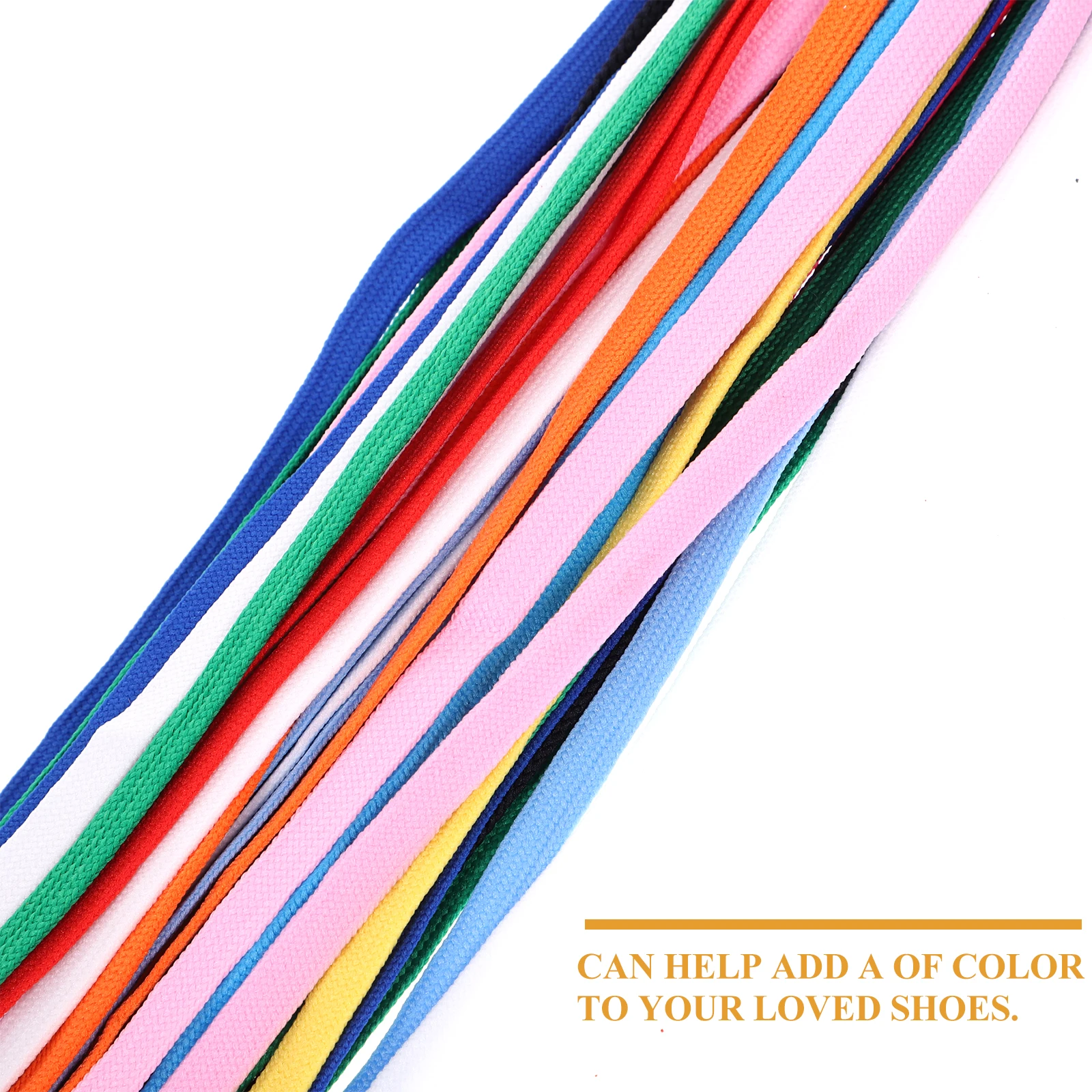 

12Pairs Flat Shoe Laces Assorted Color 110cm Durable Polyester Nylon for Casual Sports Sneakers Boots Flat Shoelace