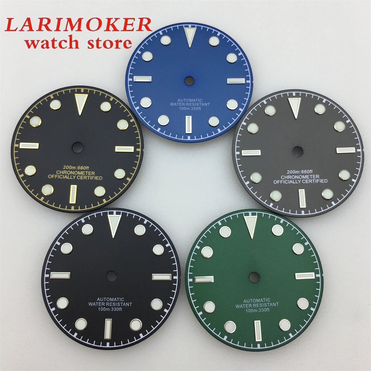 BLIGER 29mm aseptic dial Retro black & White Green & Blue dial NH35 36 ETA2824 watch modification accessories