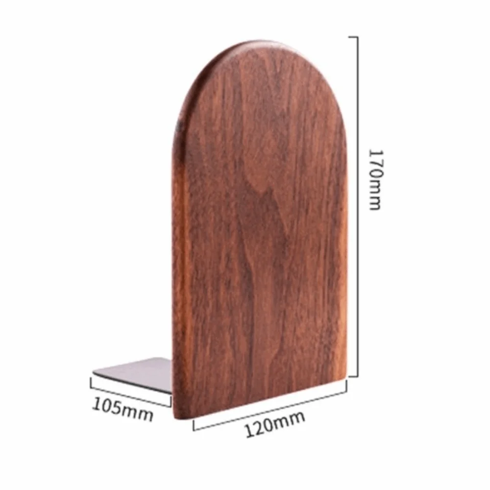 High Quality Solid Wood Wooden Bookends Detachable Desk Book Organizer Wood Book Stoppers Anti-Slip Book Supports Gift