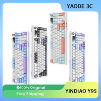 YINDIAO Y95 Mechanical Keyboard Tri Mode Customized RGB Hot Swap Gasket Multifunctional Knob 98 Layout Esport Gaming Keyboard