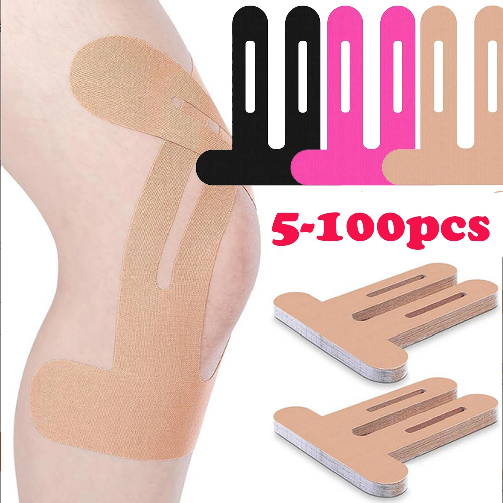 

5-100Pcs Kinesiology Tape for Knee Sport Protection Elastic Patches Breathable Knee Athletic Tape for Shoulder Muscle Support