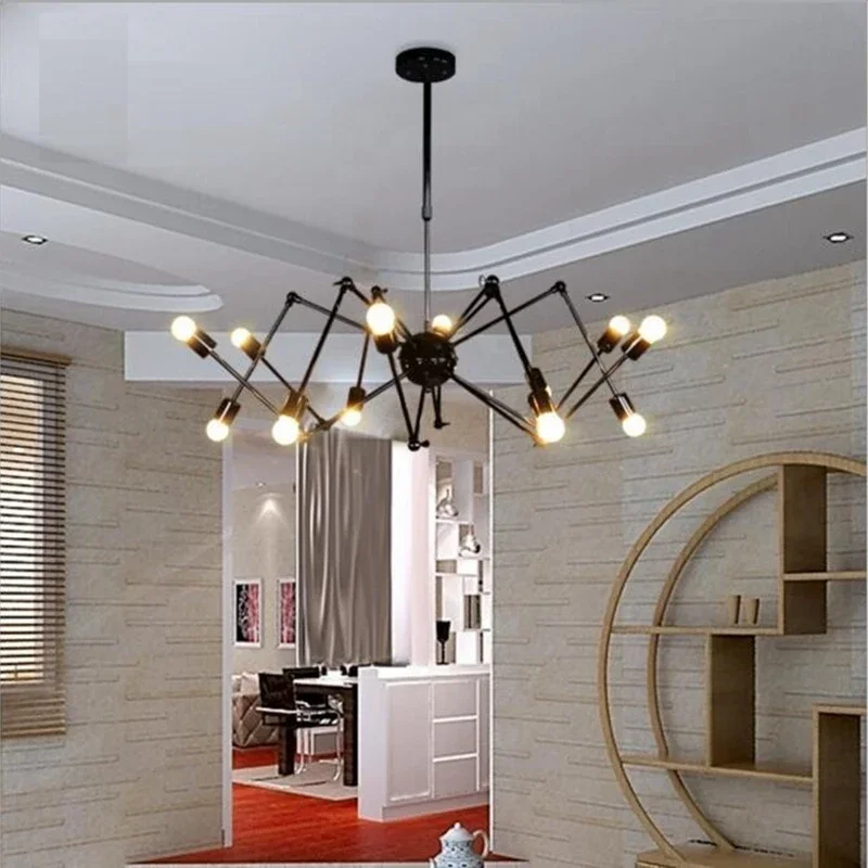 

Pendant Lights, Industrial Hanging Spider Lamp Modern Lighting, Adjustable Loft Light for Living Room Shop