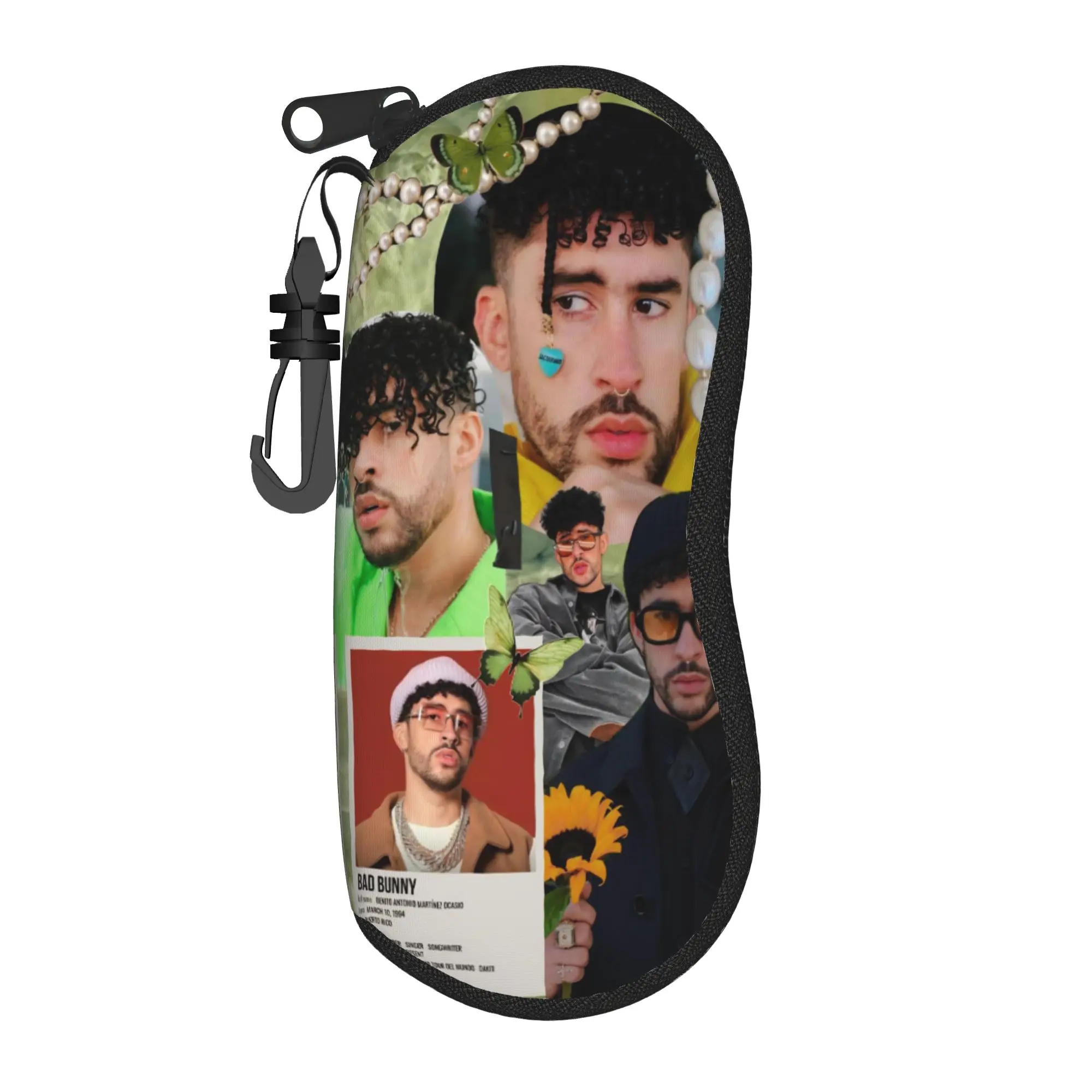 Bad Bunny DTMF Tour 2026 Merch Glasses Case for Girl Boy Student Zipper  Sunglasses Storage Box Ins Eye Contacts Case