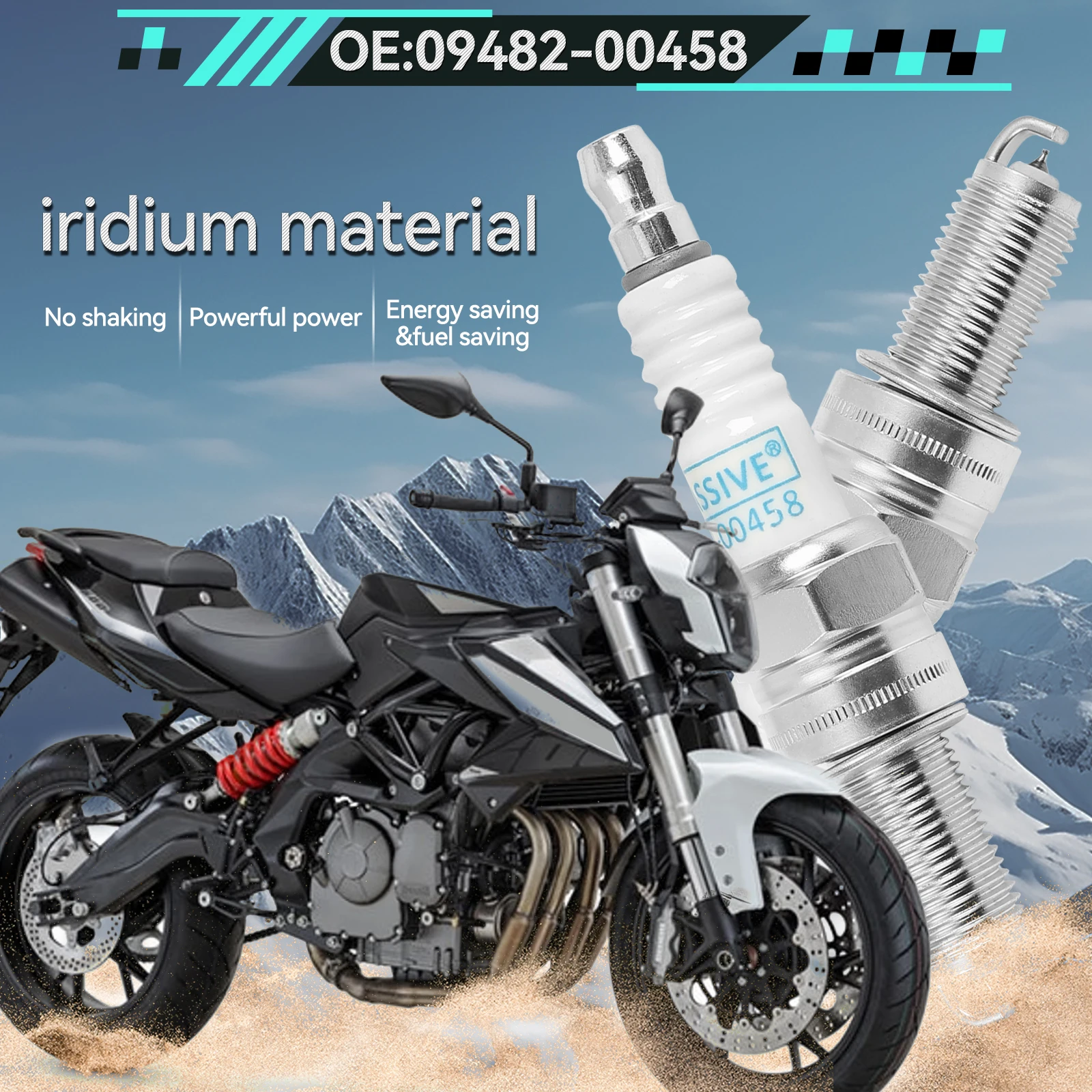 4PCS Iridium Spark Plugs for Kawasaki Suzuki