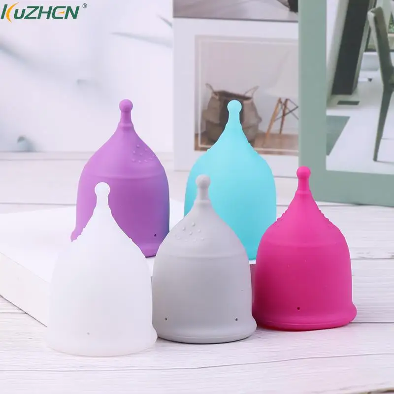 Portable Drop Shaped Menstrual Cup Medical Silicone Leak-proof Lady Women Menstrual Period Cup Feminine Hygiene Product