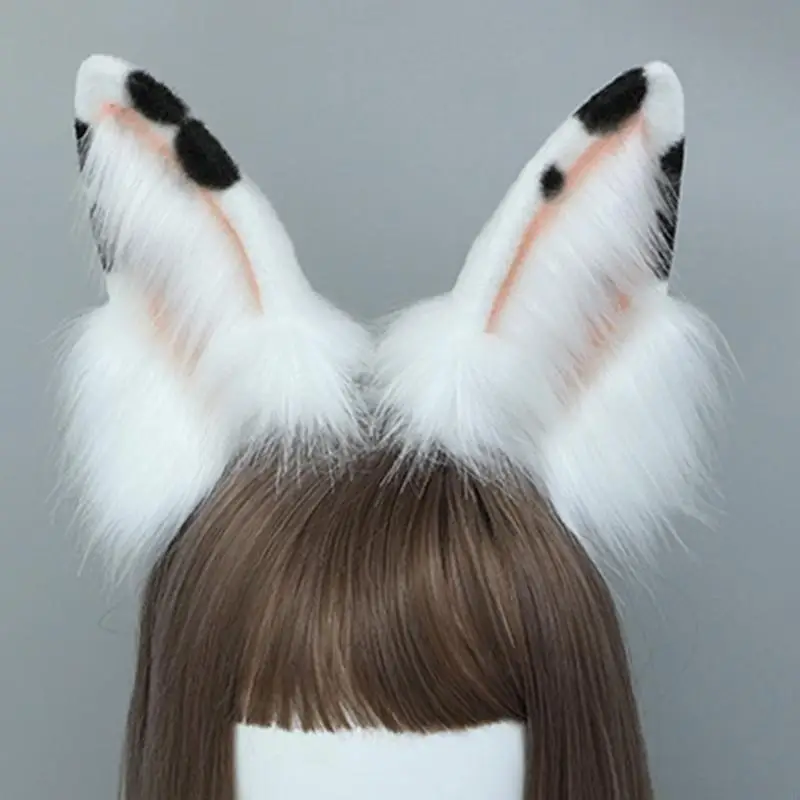 49MF for Cat Ears Headband and Rabbit Tail for Halloween Cosplay Party Costume Accessories for Cat Ears Tail Set for Kids
