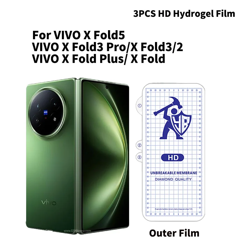 Image of Für VIVO X Fold5 3 Pro 3 2 Fold+HD Hydrogel-Folie, klare Vollabdeckung, Displayschutzfolie, kein Glas