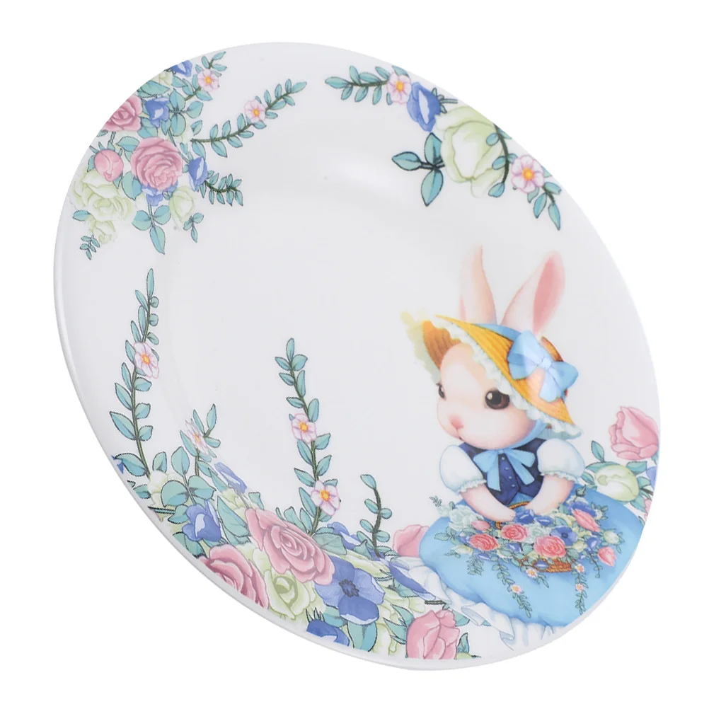 

Pastoral Style Rabbit Plate Kitchen Fruits Easter Theme Multipurpose Porcelain Food Cold Dish Tray Ceramics Dessert Serving
