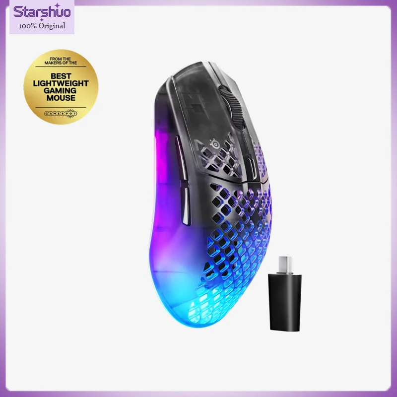 2026New Series Aerox 3 Wireless Gen 2 Wireless Esports Gaming Mouse Honeycomb Shell Mouse TrueMove 26K Sensor 4000Hz for Delta