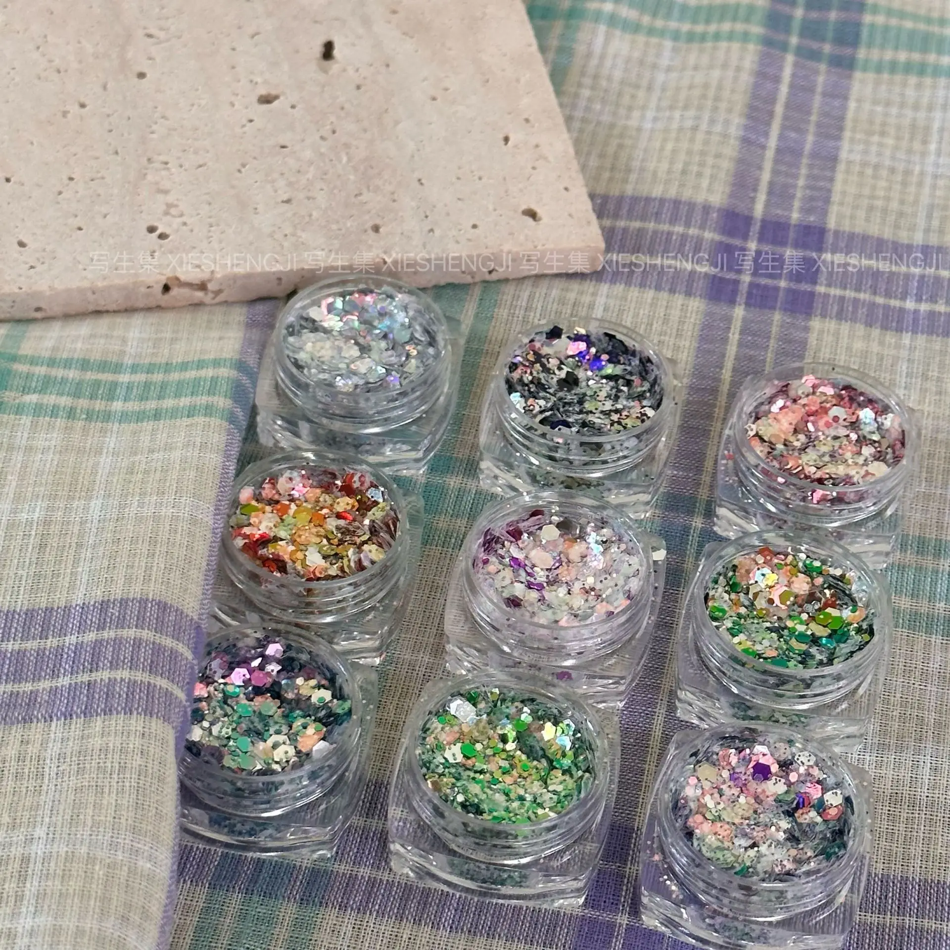 4 Box Aurora Nail Sequins Crystal Thin Irregular Butterfly Star Sparkly Nail Flakes UV Gel Polish Manicure Nail Art Decorations