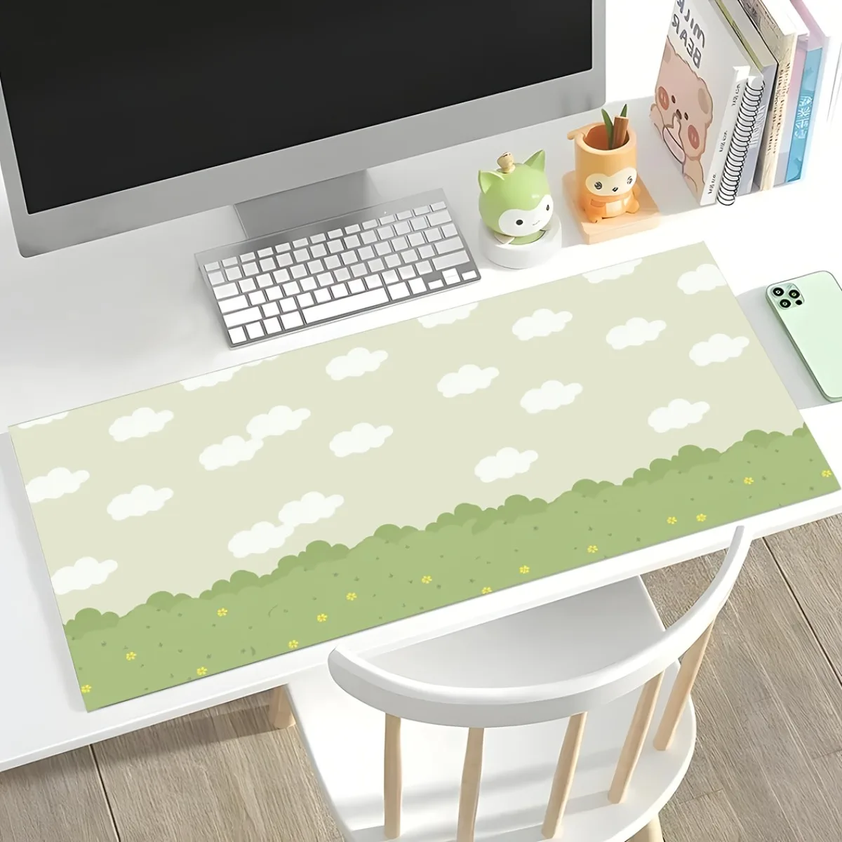 

Резиновый коврик для клавиатуры, нескользящий, для общежития, дома, офиса, учебы, письма, компьютерный коврик