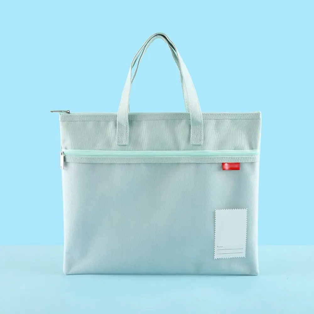 휴대용 책 보관 가방 옥스포드 천 방수 A4 파일 정리함 대용량 방진 지퍼 메쉬 가방