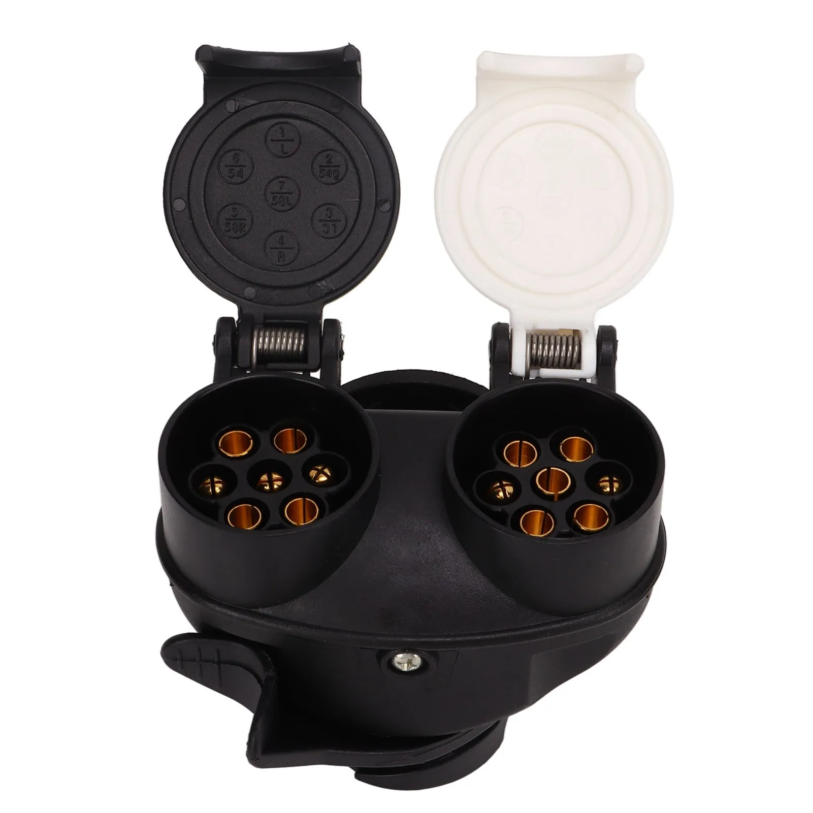 13 Pin to 7 Pin Trailer Plug Adapter Dual Socket Plug Conversion Adapter for All Trailer Plugs Trailer Socket Conversion Adapter