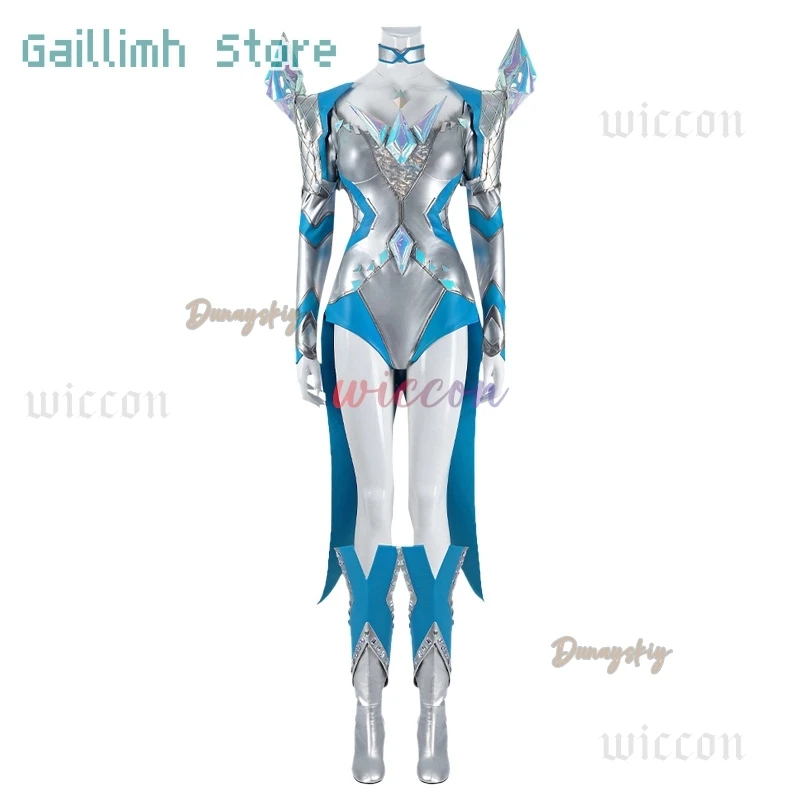 أزياء أنيمي الملكة البيضاء التأثيرية إيما فروست أزياء تنكرية إيما جريس فروست أزياء نسائية للهالوين كرنفال بدلة لعب الأدوار