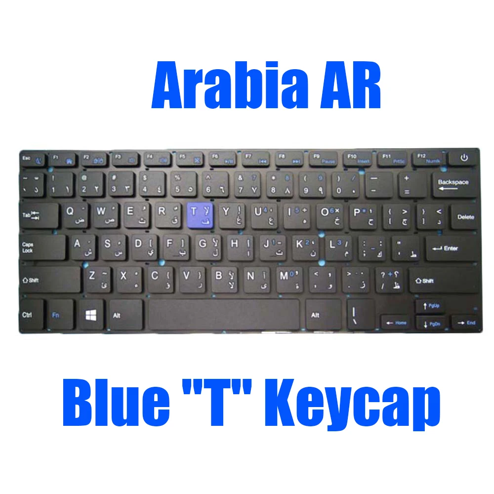 Arabia German Keyboard XK-HS002 MB27716023 K3103 GR AR Black Without Frame Blue 