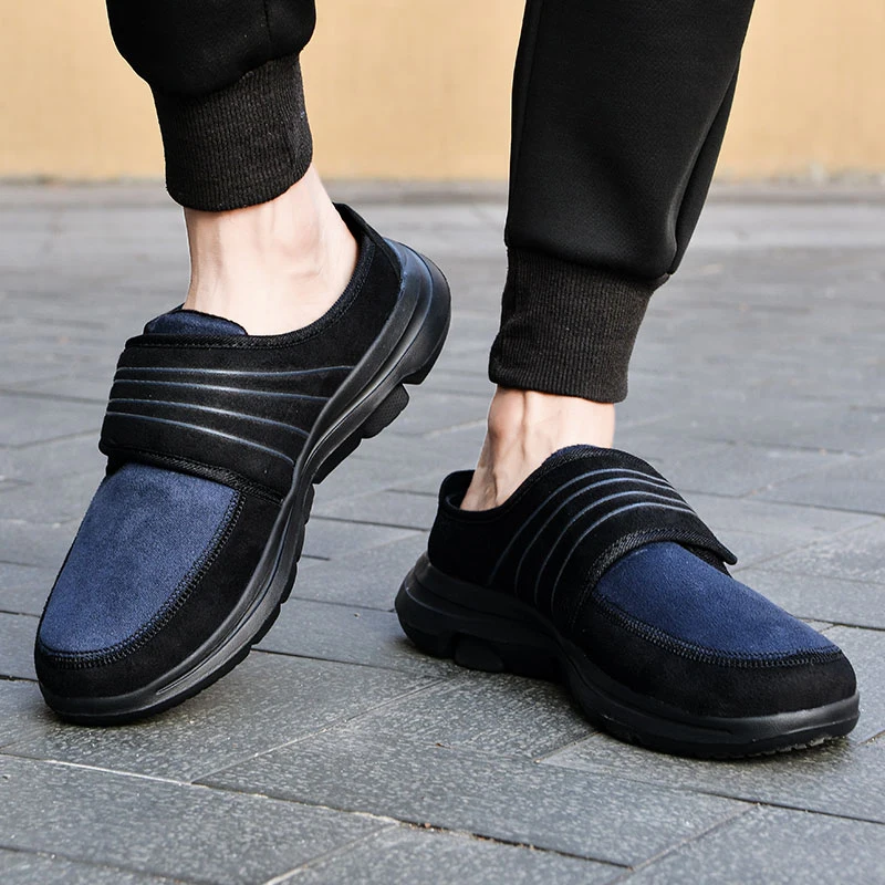 YISHEN Winter Women Men's Cotton Slippers Outdoor Indoor Home Shoes Warm Non-Slip Flats Platform For Couple Slip On Ladies Shoes