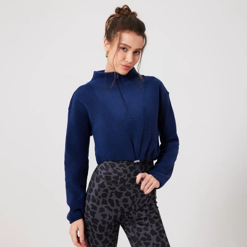 Women's Winter Sweatshirts Fitness Jacket Cold Protection Warm Outerwear Running Sport Fitness Clothes Fleece Long Sleeves Yoga