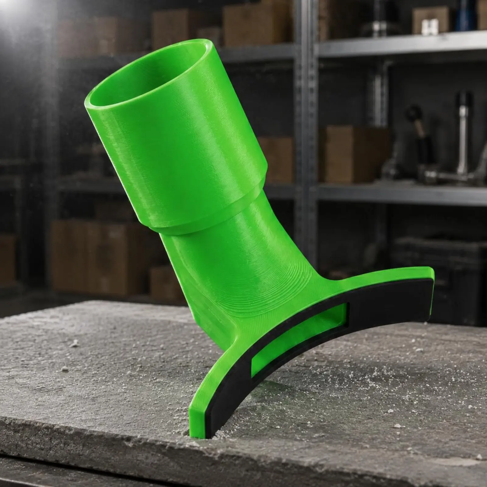 Cutting Machine Adapter PETG Plastic Vacuum Hose Adapter Dust Hose Fitting 3D Printed Tool Accessory Curved Body for Workshop