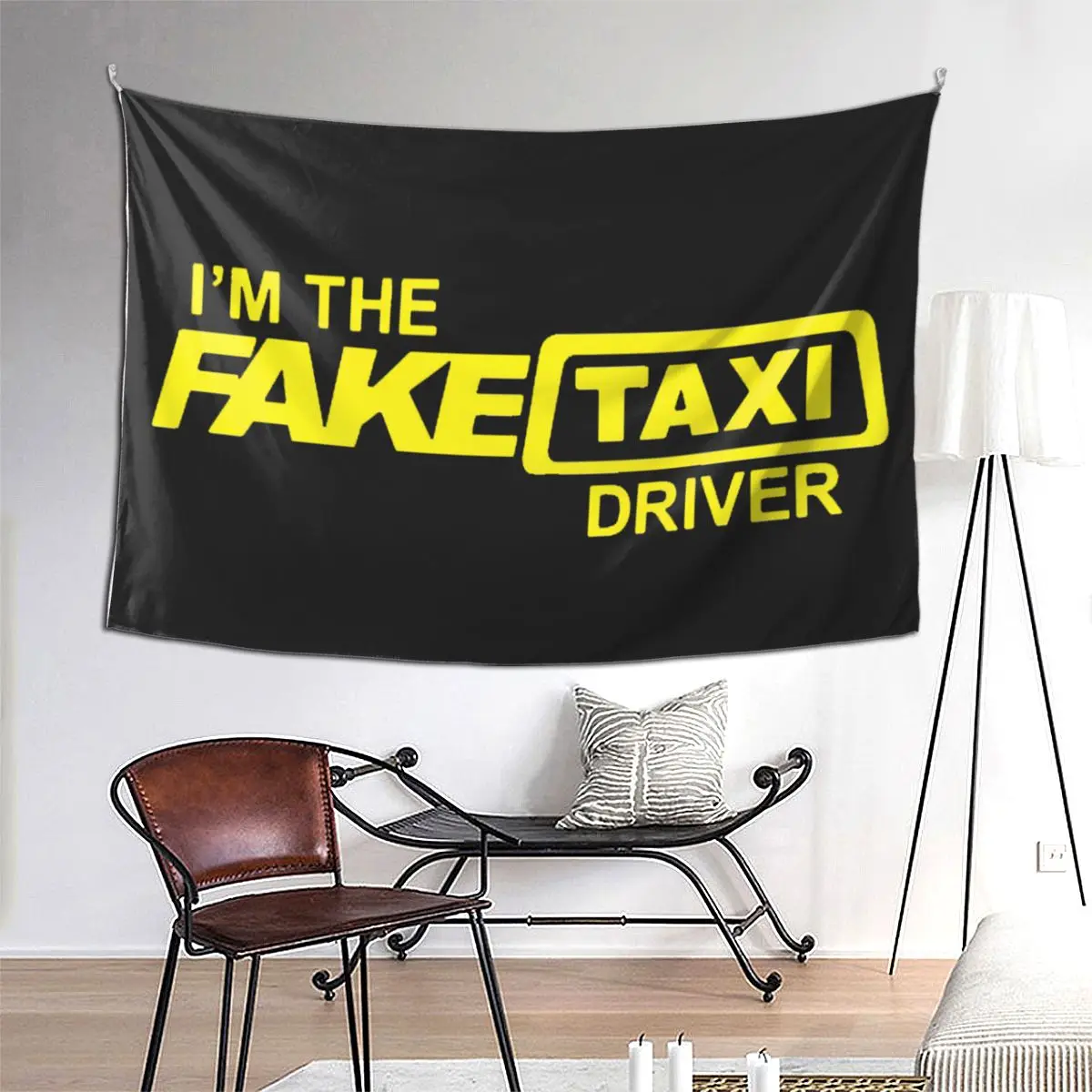 

Fake Taxi Tapestry Hippie Wall Hanging Aesthetic Home Decor Tapestries for Living Room Bedroom Dorm Room